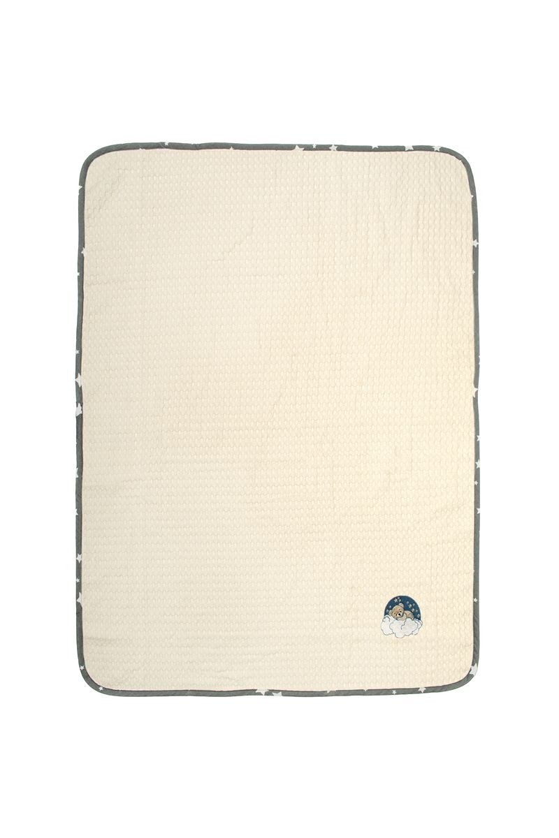 Κουβέρτα Πικέ Κούνιας Dimcol Cloudy Bear 177 100X160 Ecru-Grey