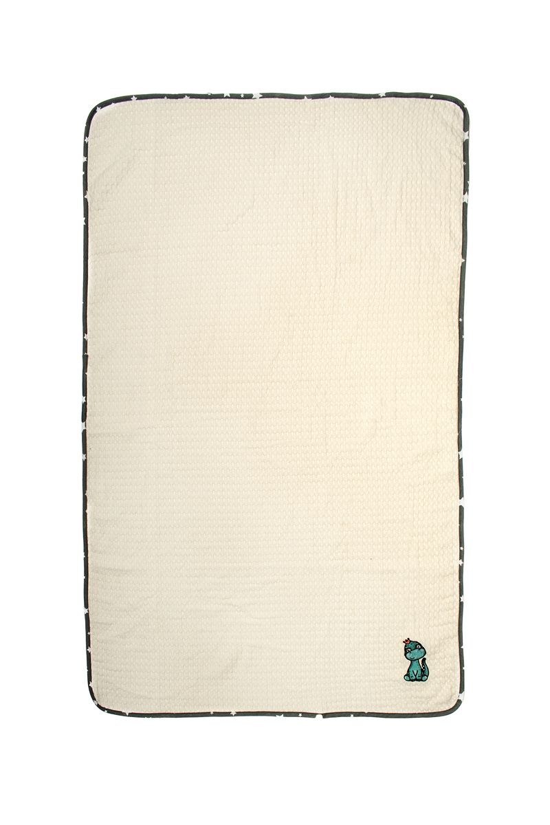 Κουβέρτα Πικέ Κούνιας Dimcol Dinosaur 181 100X160 Ecru-Grey