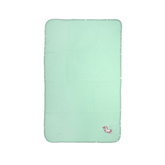 Κουβέρτα Πικέ Κούνιας Dimcol Unicorn 190 100X160 Mint