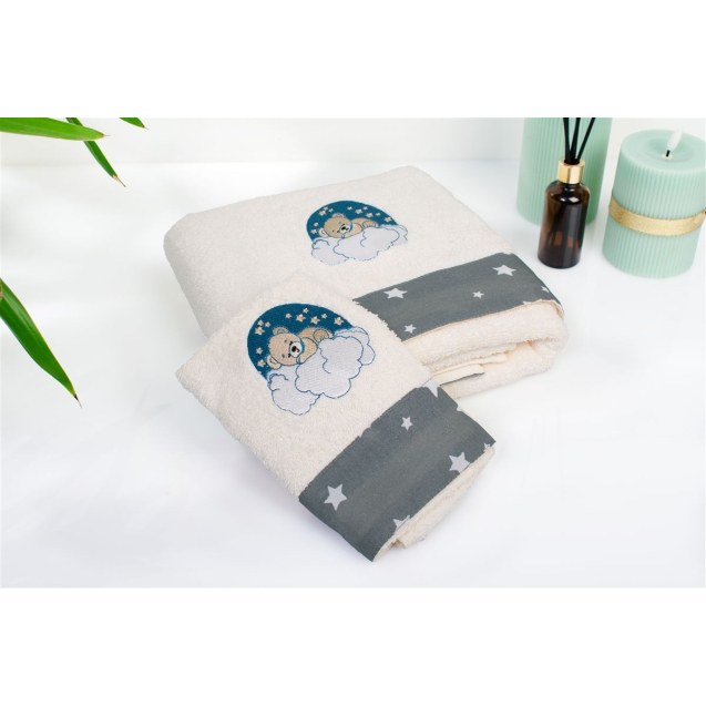 Σετ Βρεφικές Πετσέτες 2 Τεμαχίων Dimcol Cloudy...