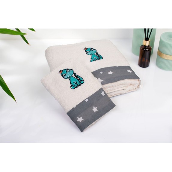Σετ Βρεφικές Πετσέτες 2 Τεμαχίων Dimcol Dinosaur 181...
