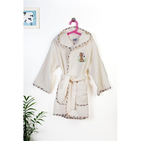 Μπουρνούζι Με Κέντημα Dimcol Giraffe 173 Size: 04 Ecru-Multi