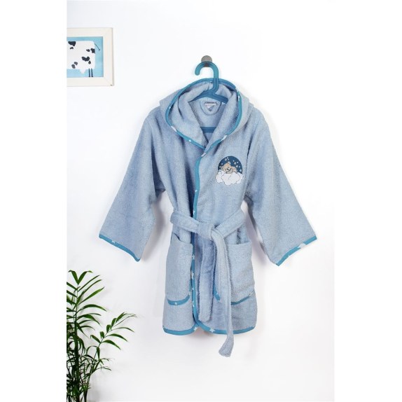 Μπουρνούζι Με Κέντημα Dimcol Cloudy Bear 175 Size: 04 Sky...