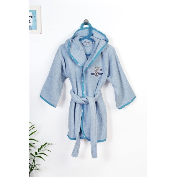 Μπουρνούζι Με Κέντημα Dimcol Aviator 183 Size: 04 Sky Blue