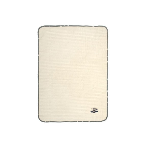 Κουβέρτα Πικέ Αγκαλιάς Dimcol Aviator 185 80X110 Ecru-Grey