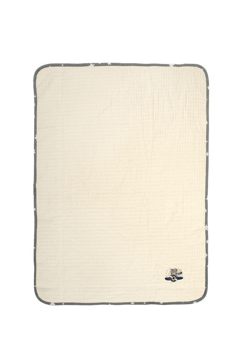 Κουβέρτα Πικέ Αγκαλιάς Dimcol Aviator 185 80X110 Ecru-Grey