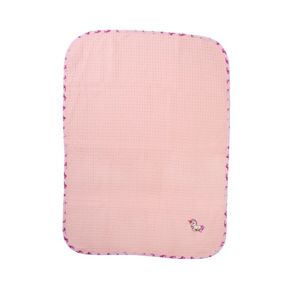 Κουβέρτα Πικέ Αγκαλιάς Dimcol Unicorn 187 80X110 Pink