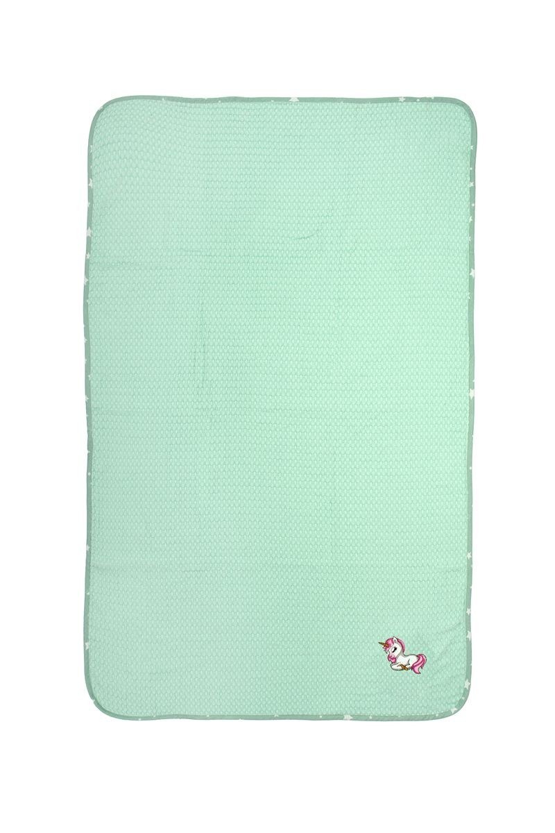 Κουβέρτα Πικέ Αγκαλιάς Dimcol Unicorn 190 80X110 Mint