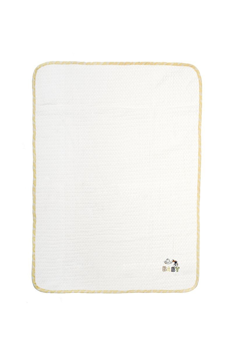 Κουβέρτα Πικέ Αγκαλιάς Dimcol Stork 193 80X110 White-Yellow