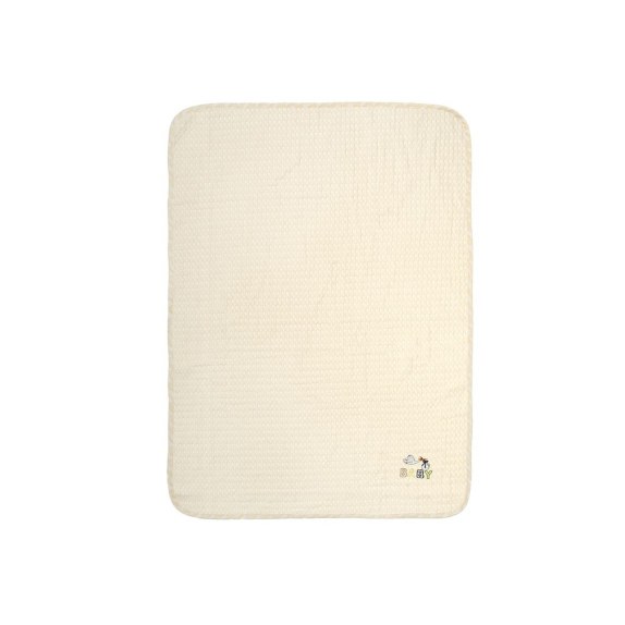 Κουβέρτα Πικέ Αγκαλιάς Dimcol Stork 194 80X110 Ecru-Yellow