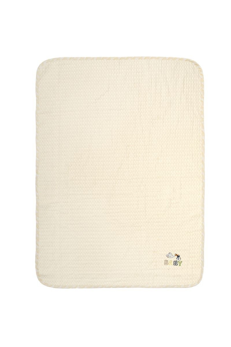 Κουβέρτα Πικέ Αγκαλιάς Dimcol Stork 194 80X110 Ecru-Yellow