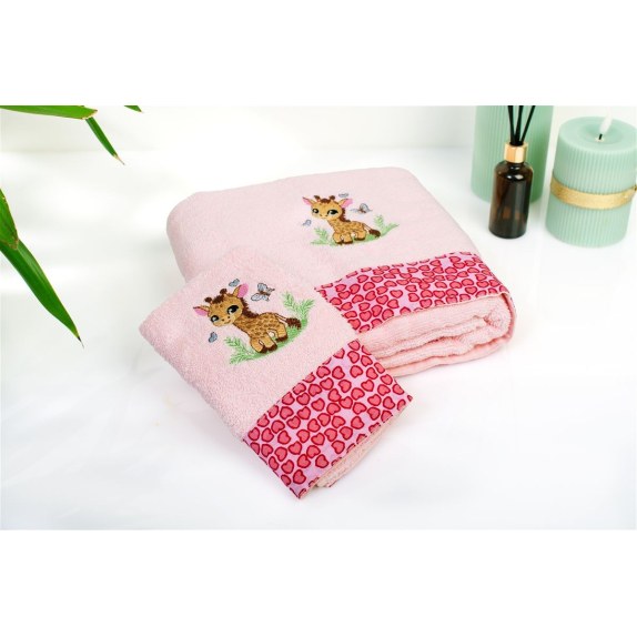 Σετ Βρεφικές Πετσέτες 2 Τεμαχίων Dimcol Giraffe 171...