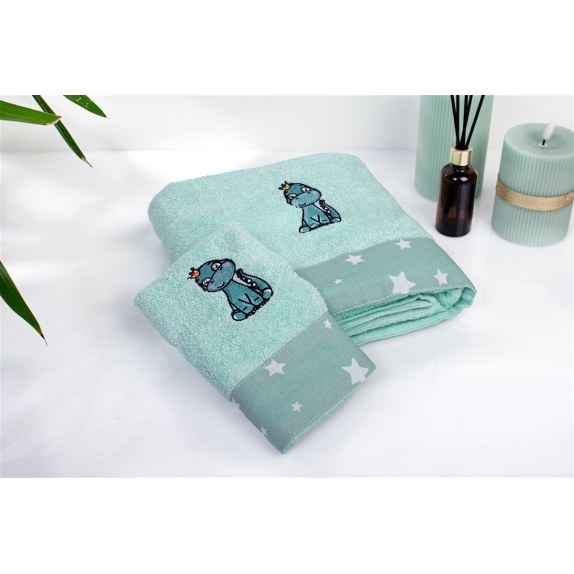 Σετ Βρεφικές Πετσέτες 2 Τεμαχίων Dimcol Dinosaur 182...