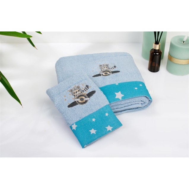 Σετ Βρεφικές Πετσέτες 2 Τεμαχίων Dimcol Aviator...