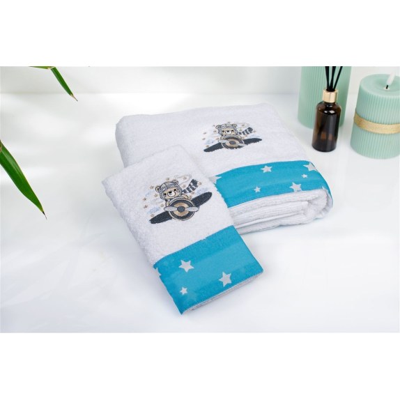 Σετ Βρεφικές Πετσέτες 2 Τεμαχίων Dimcol Aviator 184...
