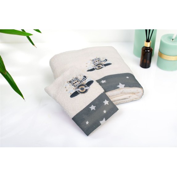 Σετ Βρεφικές Πετσέτες 2 Τεμαχίων Dimcol Aviator 185...