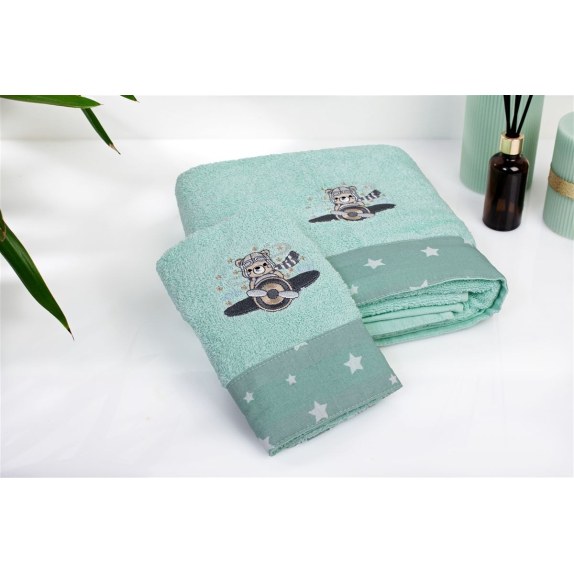 Σετ Βρεφικές Πετσέτες 2 Τεμαχίων Dimcol Aviator 186...