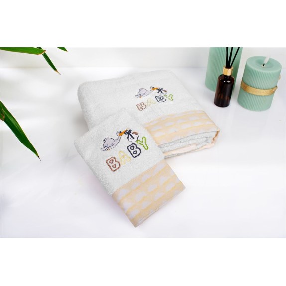 Σετ Βρεφικές Πετσέτες 2 Τεμαχίων Dimcol Stork 193...