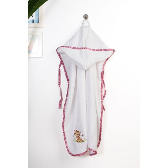 Βρεφική Κάπα Dimcol Giraffe 172 75X85 White-Pink