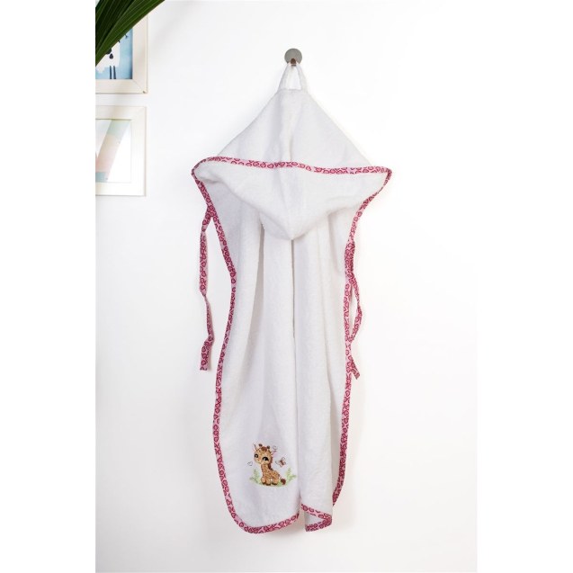 Βρεφική Κάπα Dimcol Giraffe 172 75X85 White-Pink
