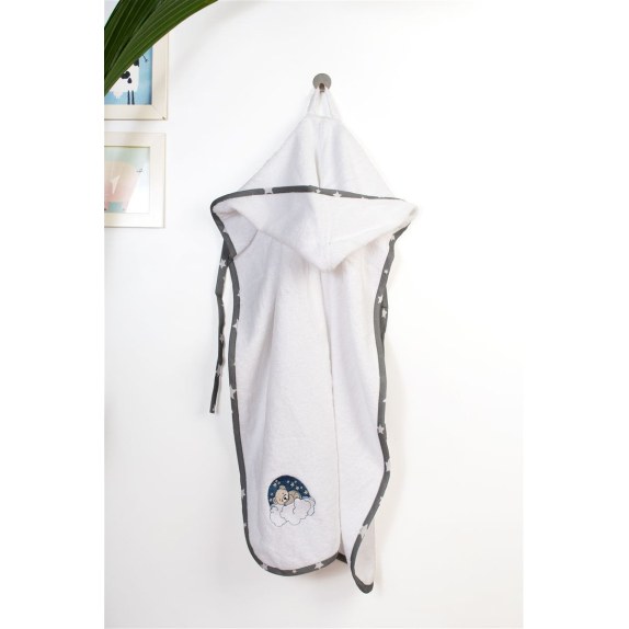 Βρεφική Κάπα Dimcol Cloudy Bear 176 75X85 White-Grey
