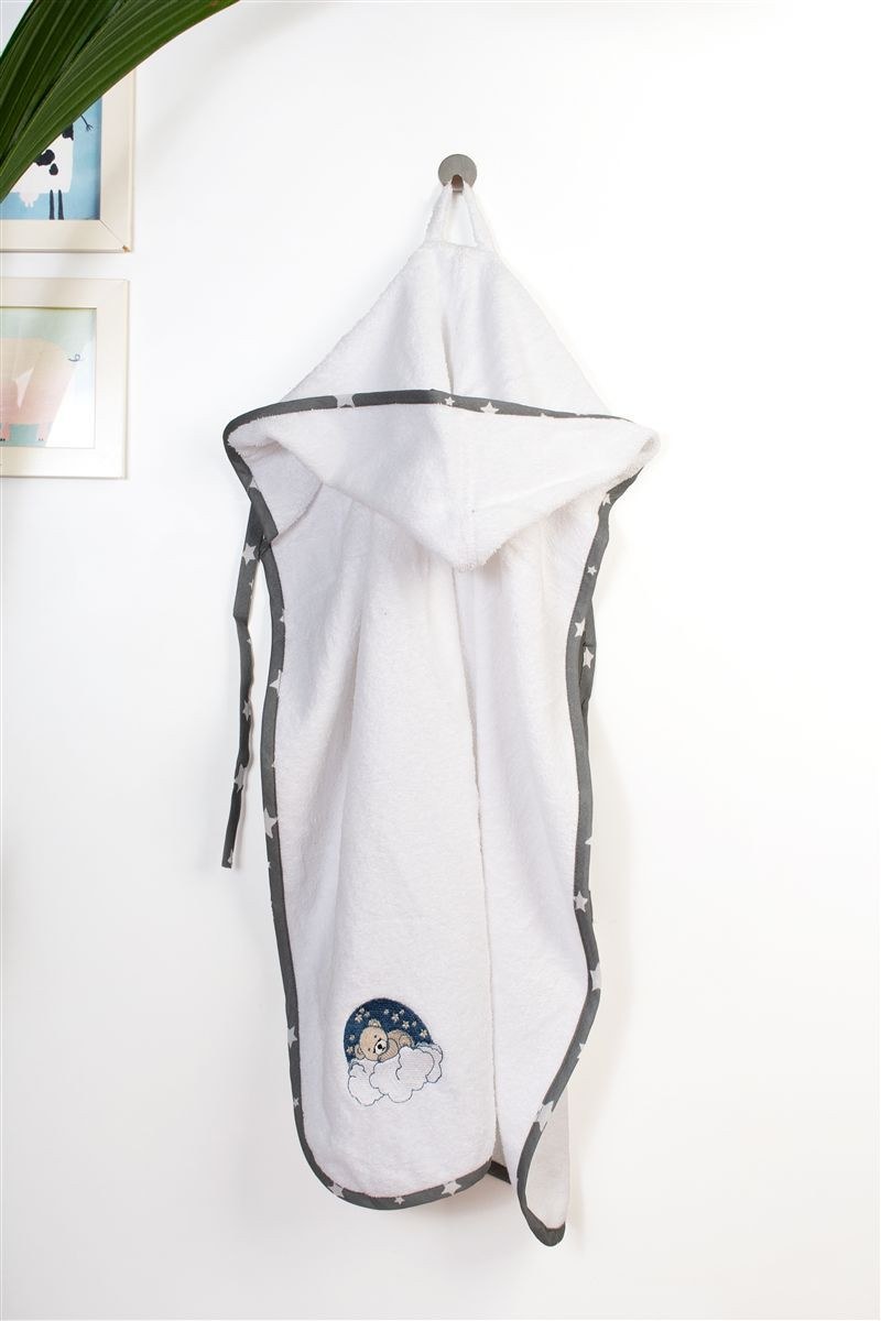 Βρεφική Κάπα Dimcol Cloudy Bear 176 75X85 White-Grey