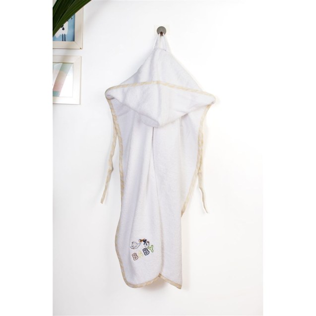 Βρεφική Κάπα Dimcol Stork 193 75X85 White-Yellow
