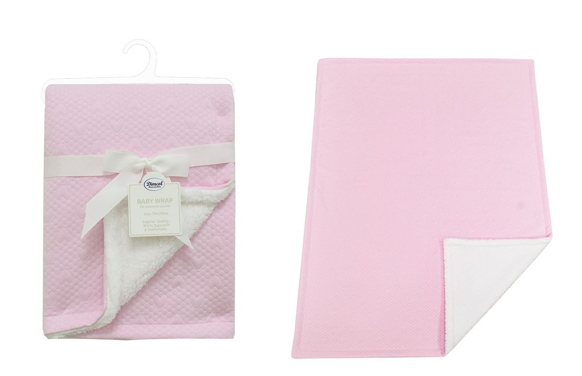 Κουβέρτα Air Layer Jacquard Dimcol 500 gr/m² Hearts 19 75X100 Pink