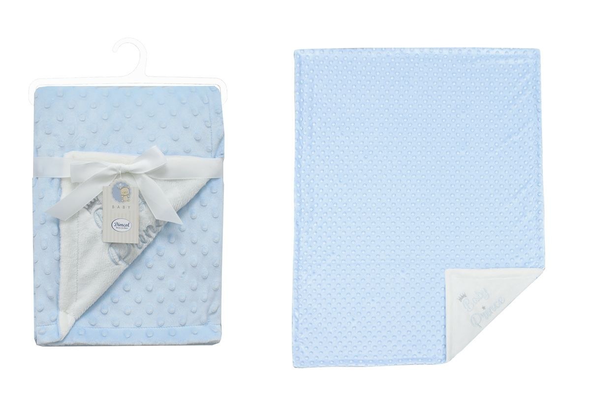Κουβέρτα Minky Bubble Dimcol 420 gr/m² Prince 33 75X100 Sky Blue