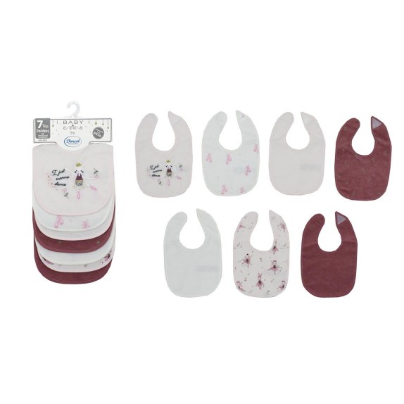 Σαλιάρα με Velcro Dimcol με Αδιάβροχη Επένδυση Σετ 7 Τεμ-...