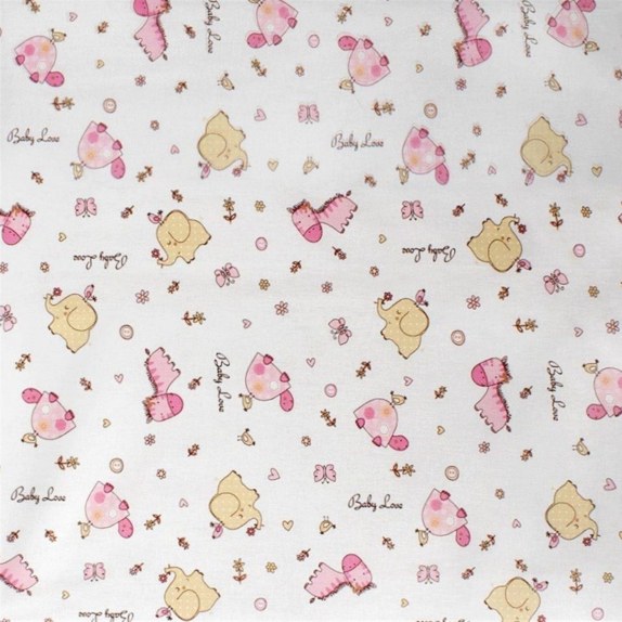 Σεντόνι Λίκνου Φανελένιο Dimcol Elephant 072 80X110...