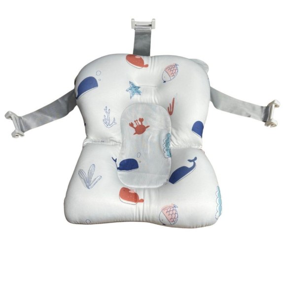 ΑΒΟ Μαλακό Μαξιλάρι Μπάνιου Άσπρο Με Φάλαινα