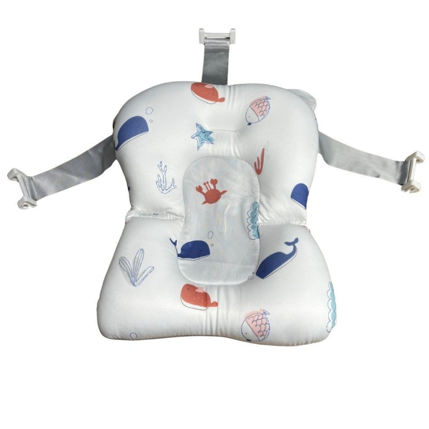 abo ΑΒΟ Μαλακό Μαξιλάρι Μπάνιου Άσπρο Με Φάλαινα