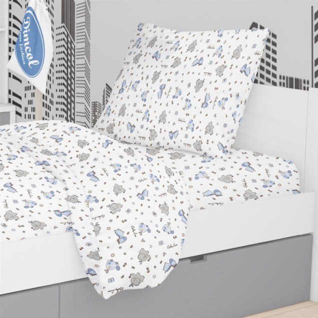 Παιδική Μαξιλαροθήκη Φανελένια Dimcol Elephant...