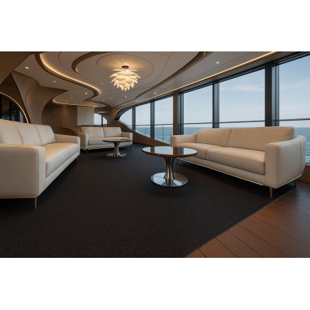 Πλαστικο Δαπεδο Spaghetti 12Mm Black 1.22M Newplan