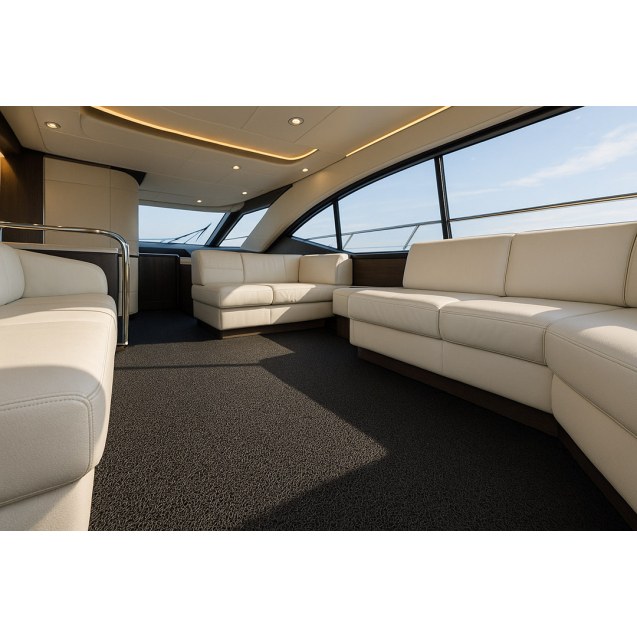 Πλαστικο Δαπεδο Spaghetti 12Mm Black 1.22M Newplan