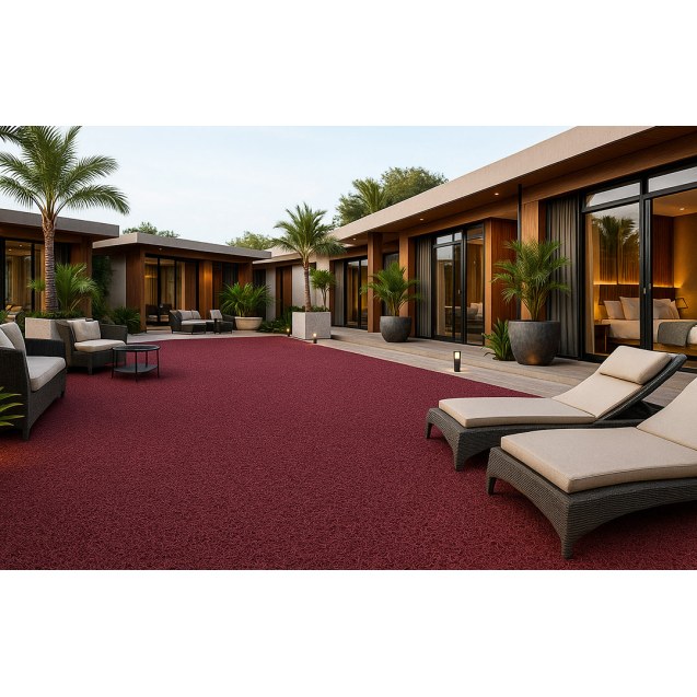 Πλαστικο Δαπεδο Spaghetti 12Mm Dark Burgundy...