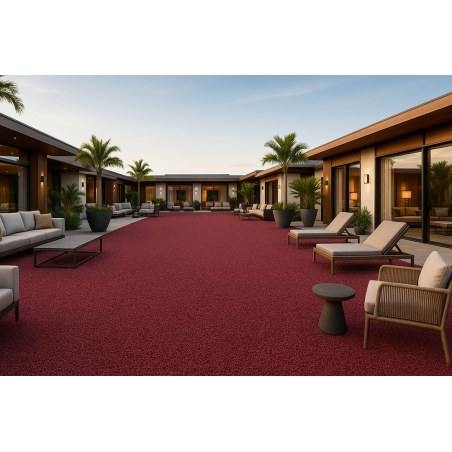 Πλαστικο Δαπεδο Spaghetti 12Mm Dark Burgundy 1.22M Newplan