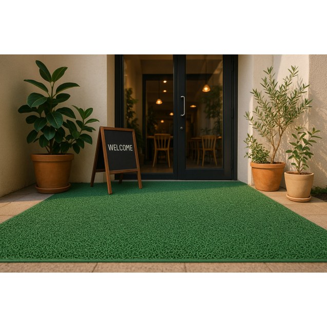 Πλαστικο Δαπεδο Spaghetti 12Mm Green 1.22M Newplan