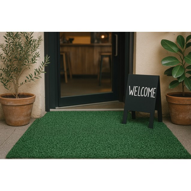 Πλαστικο Δαπεδο Spaghetti 12Mm Green 1.22M Newplan