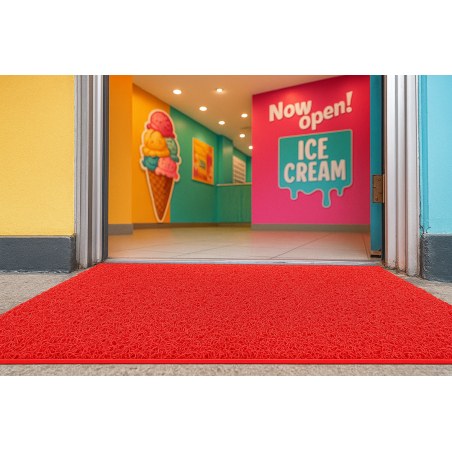 Πλαστικο Δαπεδο Spaghetti 12Mm Red 1.22M Newplan