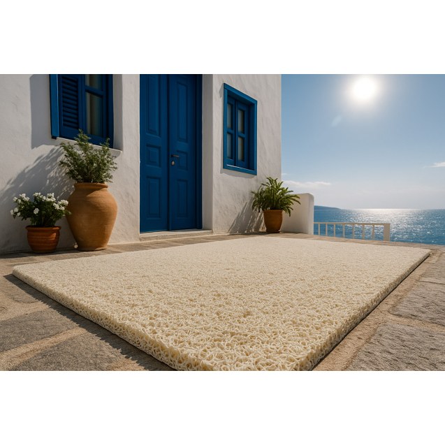 Πλαστικο Δαπεδο Spaghetti 12Mm White 1.22M Newplan