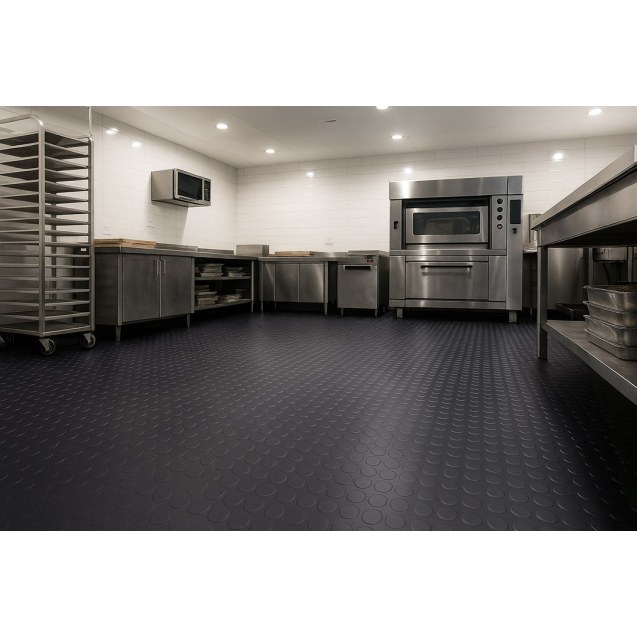 Πλαστικο Δαπεδο Ταπα 1.5Mm Black 2Μ Newplan