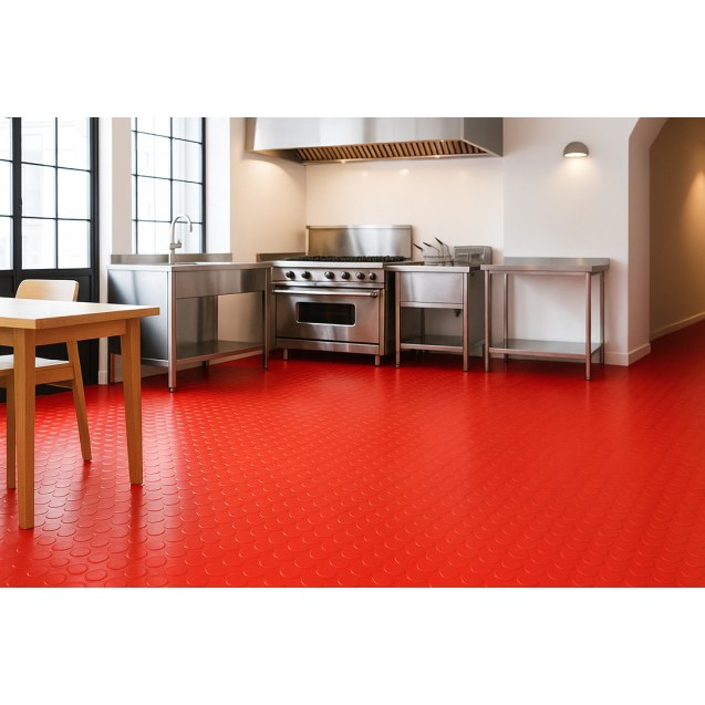 Πλαστικο Δαπεδο Ταπα 1Mm Red 2Μ Newplan