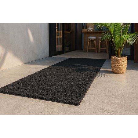 Πλαστικο Δαπεδο Spaghetti 15Mm Black 1.22M Newplan