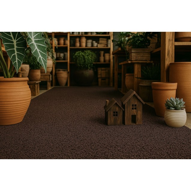 Πλαστικο Δαπεδο Spaghetti 15Mm Brown 1.22M Newplan