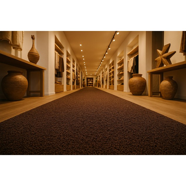 Πλαστικο Δαπεδο Spaghetti 15Mm Brown 1.22M Newplan