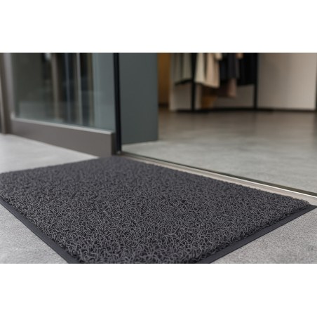 Πλαστικο Δαπεδο Spaghetti 15Mm Dark Grey 1.22M Newplan