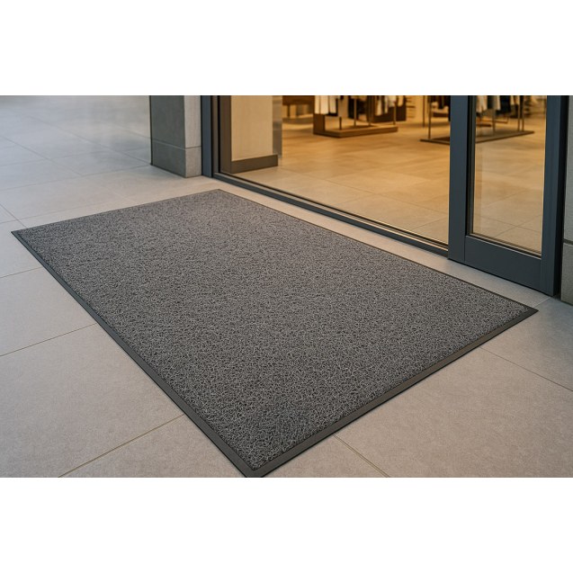 Πλαστικο Δαπεδο Spaghetti 15Mm Grey 1.22M Newplan