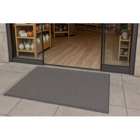 Πλαστικο Δαπεδο Spaghetti 17Mm Grey 1.22M Newplan